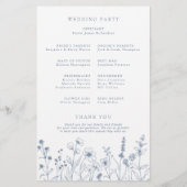 Simple Minimalist Periwinkle boho Wedding Program (裏面)