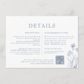 Simple Minimalist Periwinkle Wildflower Wedding    エンクロージャーカード (正面)