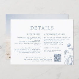 Simple Minimalist Periwinkle Wildflower Wedding    エンクロージャーカード
