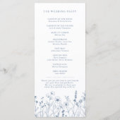 Simple Minimalist Periwinkle Wildflower Wedding プログラム (裏面)