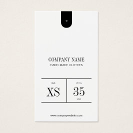 Simple Minimalist QR Code Clothing Price Tag Label