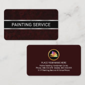 Simple Minimalist Red Grunge Painter 名刺 (正面/裏面)