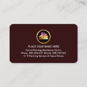 Simple Minimalist Red Grunge Painter 名刺 (裏面)