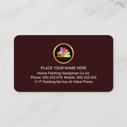 Simple Minimalist Red Grunge Painter 名刺 (裏面)