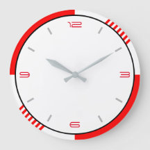 Simple Minimalist Red White and Black