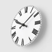 Simple Minimalist Roman Numerals ラウンド壁時計 (傾斜)