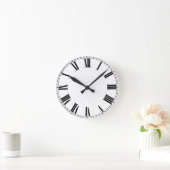 Simple Minimalist Roman Numerals ラウンド壁時計 (ホーム)