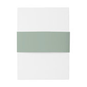 Simple Minimalist Sage Green Monogram  招待状ベリーバンド (裏面例)