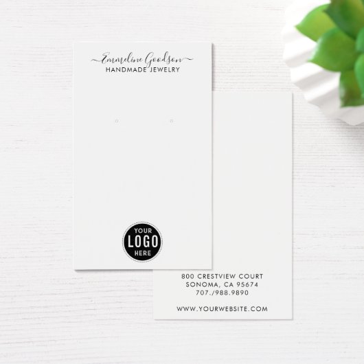 Simple Minimalist Script Logo Display Card (デスク)