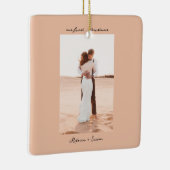 Simple Minimalist Script Photo セラミックオーナメント (右)