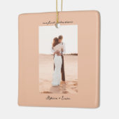 Simple Minimalist Script Photo セラミックオーナメント (左)