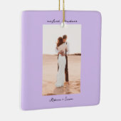 Simple Minimalist Script Photo セラミックオーナメント (右)