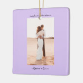 Simple Minimalist Script Photo セラミックオーナメント (左)