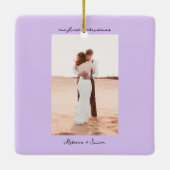 Simple Minimalist Script Photo セラミックオーナメント (裏面)