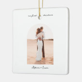 Simple Minimalist Script Photo Boho Arc セラミックオーナメント (左)