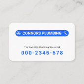 Simple Minimalist Searching Plumber Service 名刺 (正面)