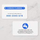 Simple Minimalist Searching Plumber Service 名刺 (正面/裏面)