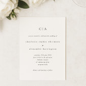 Simple, minimalist, small letters, small caps 招待状