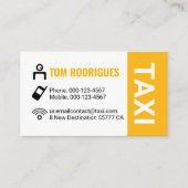 Simple Minimalist Taxi Service Driving 名刺 (正面)