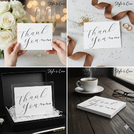 Simple Minimalist Thank You Very Much Greeting Car ノートカード