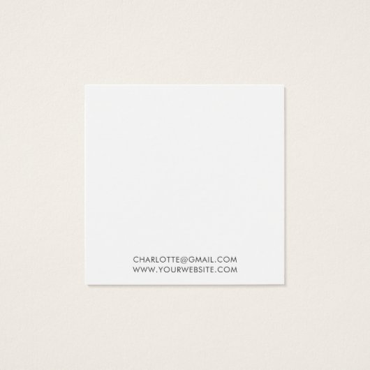 Simple Minimalist Typography Jewelry Display Card (裏面)
