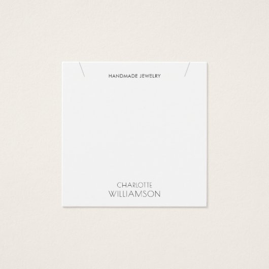 Simple Minimalist Typography Jewelry Display Card (正面)