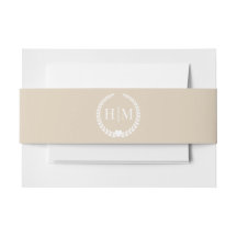 Simple Minimalist Warm Sand Monogram