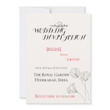 Simple Minimalist Wedding Invitation