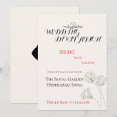 Simple Minimalist Wedding Invitation 招待状 (正面/裏面)