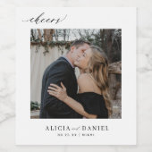 Simple minimalist wedding photo ワインラベル (シングルラベル)