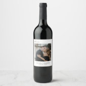 Simple minimalist wedding photo ワインラベル (正面)