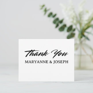 SIMPLE MINIMALIST Wedding Thank You Card ポストカード