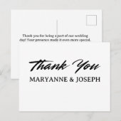 SIMPLE MINIMALIST Wedding Thank You Card ポストカード (正面/裏面)