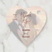 Simple Minimalist Wedding Vows Sunset Beach フェイバータグ (裏面)