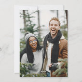 Simple Minimalist White Modern Photo Christmas シーズンカード (裏面)