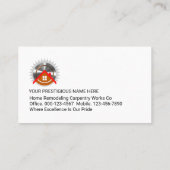 Simple Minimalist Wood Timber Carpentry 名刺 (裏面)