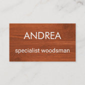 Simple Minimalist Wood Timber Carpentry 名刺 (正面)