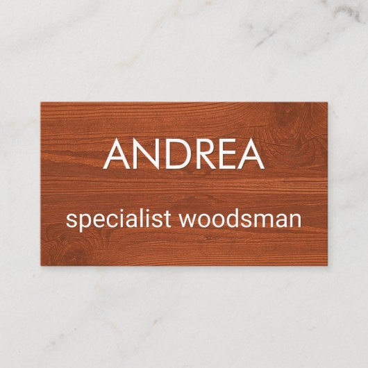 Simple Minimalist Wood Timber Carpentry 名刺 (正面)