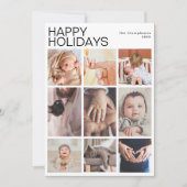 Simple Minimalist Year in Review 9 Photo Collage シーズンカード (正面)