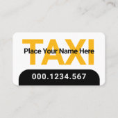 Simple Minimalist Yellow Taxi Service 名刺 (正面)