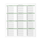 Simple & Minimalistic Grocery Shopping List ノートパッド (正面)