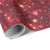 Simple Minimalistic Red Glitter Christmas ラッピングペーパー (ロールコーナー)