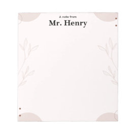 Simple Minimaslist Boho teacher Notepad ノートパッド