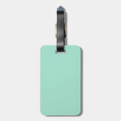 Simple mint green minimalist custom name ladies  ラゲッジタグ (裏面縦)
