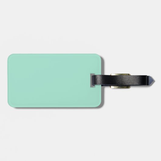 Simple mint green minimalist custom name ladies  ラゲッジタグ (裏面横)