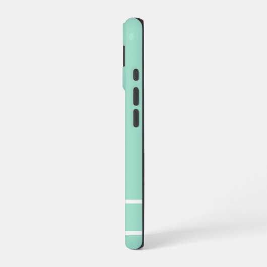 Simple mint green minimalist custom name ladies  iPhone 16ケース (左側面)