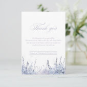 Simple Misty Watercolor Abstract Lavender Wedding サンキューカード (スタンド正面)