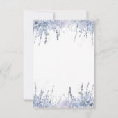 Simple Misty Watercolor Abstract Lavender Wedding サンキューカード (裏面)