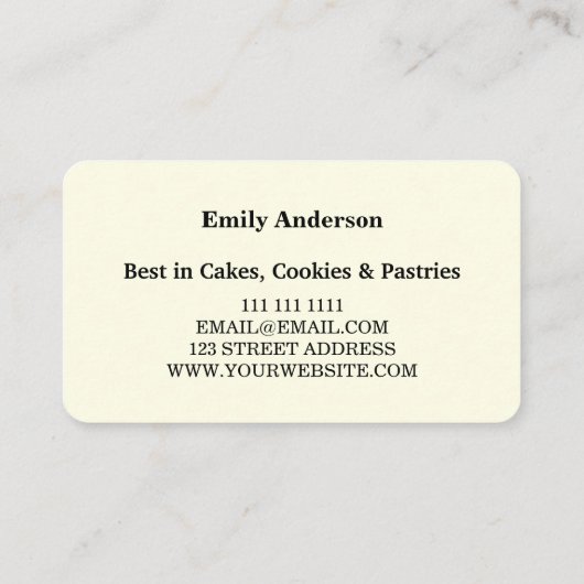 Simple Mixer Floral Cake Bakery  名刺 (裏面)