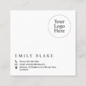 Simple Modern スクエア名刺 (裏面)